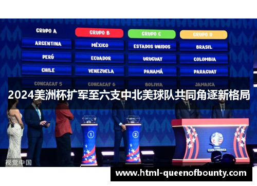 2024美洲杯扩军至六支中北美球队共同角逐新格局 2024美洲杯扩军至六支中北美球队共同角逐新格局
